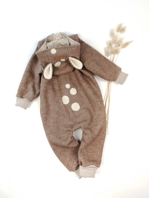 Walkreh Overall für Kinder und Babys mit Rehohren und Rehkitz Rehpunkten
