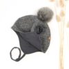 winter mütze kinder aus wollwalk mit bommel