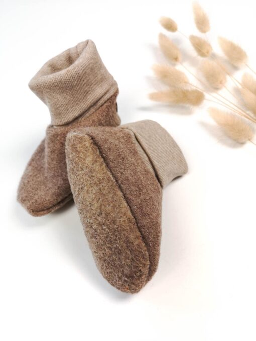 Wollwalk Puschen Walkschuhe für babys und kinder mit rutschstopp