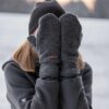 damen walkhandschuh Fäustling Handschuhe Wollwalk schhurwolle