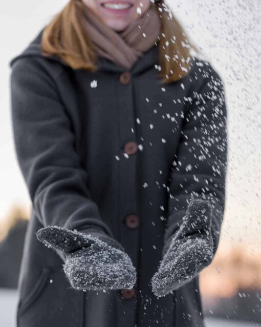 gefütterte Damen Walk Handschuhe aus Schurwolle