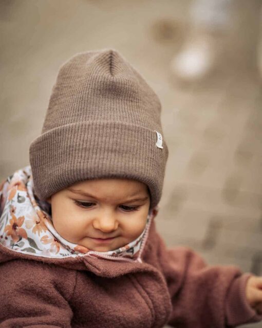 Sofortkauf: Merinowoll-Beanie für Kinder und Babys in Rauchblau – Bild 5