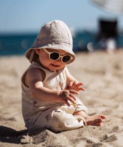 Leinen Sonnenhut für kinder und Babys mit Nackenschutz