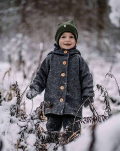 warme Winter Outdoor walkjacke Wollwalk Jacke Kinder mit Knöpfen