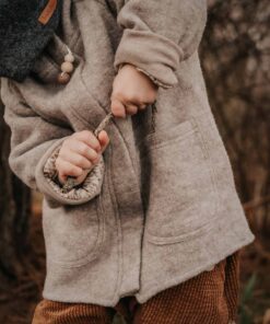 Walkjacke Kinder Mädchen Jungen mit Reißverschluss und runden Taschen