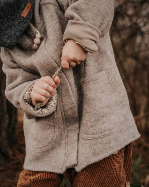 Walkjacke Kinder Mädchen Jungen mit Reißverschluss und runden Taschen