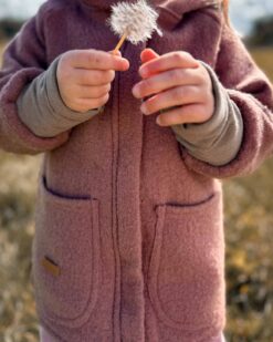 Wollwalkmantel Kinder Walkmantel Kinder mit runden Taschen und Bio Merino-Wollbündchen made in Germany