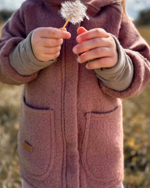 Wollwalkmantel Kinder Walkmantel Kinder mit runden Taschen und Bio Merino-Wollbündchen made in Germany