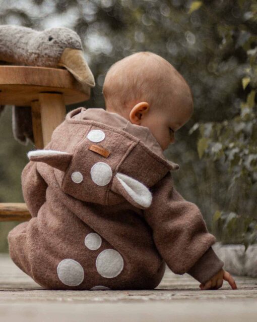 Wollwalk Anzug Walk Reh Bambi Overall für Babys und Kinder
