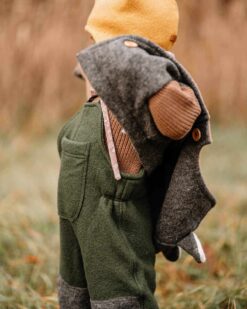 Wollwalk Latzhose für kinder und Babys mit Gummizug für guten Sitz und wohlige Wärme