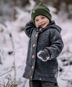 warme Winter Outdoor walkjacke Wollwalk Jacke Kinder Merino Beanie
