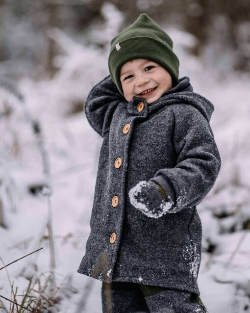 warme Winter Outdoor walkjacke Wollwalk Jacke Kinder Merino Beanie