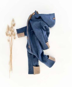 Walkoverall Baby mit Umschlägen zum Umklappen Wollwalk Overall Walkanzug