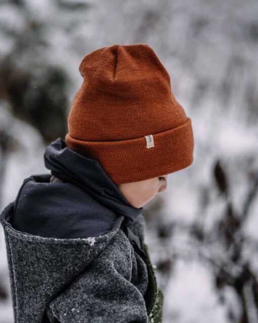 Sofortkauf: Merinowoll-Beanie für Kinder und Babys in Rauchblau – Bild 3