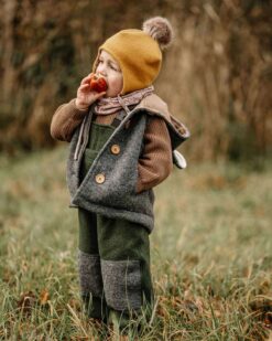 Walklatzhose Kinder Baby Wollwalk Weste Outfit Naturkind
