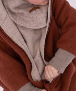 Walkoverall Kinder mit verdecktem Reissverschluss und Kinnschutz. Schurwolle gefüttert mit Merino-Wolljersey