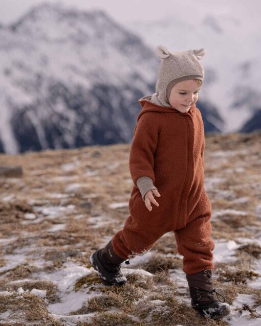 Kinder Wollwalk Overall Walkanzug mit verdecktem Reißverschluss