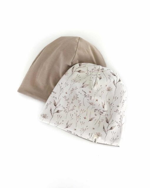 Beanie oder wendebeanie aus bio Baumwolljersey für kinder und babys