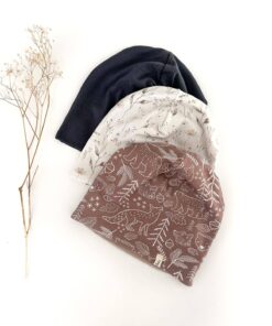 Beanie oder wendebeanie aus bio Baumwolljersey für kinder und babys