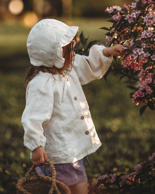 Baby- und Kinder Mädchen BlouseLeinenbluse Vintage Style