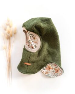 Alternative view of Sofortkauf: runde Wollwalk Schlupfmütze Tanne/Bloomery, Gr. 52/54