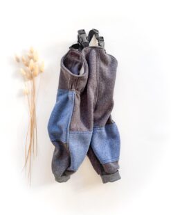 Alternative view of Sofortkauf: Walk-Latzhose Merino Graphit mit Knie- und Po-Verstärkung in Jeansblau, Gr. 80/86