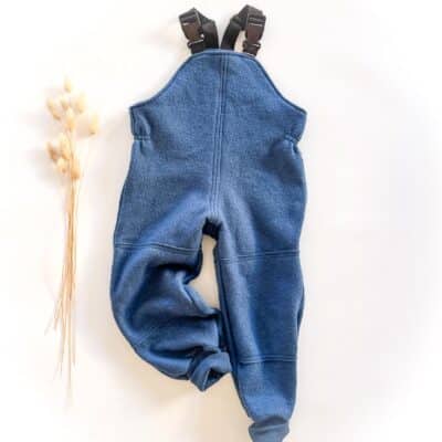 Sofortkauf: Walk-Latzhose Rauchblau mit Knie und Po-Verstärkung, 104/110