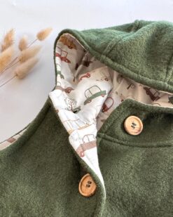 Alternative view of Sofortkauf: Walkweste mit Holzknöpfen in Tanne/Chasing Cars, Gr. 92/98