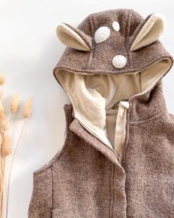 Alternative view of Sofortkauf: Walkweste mit Reißverschluss in Schlamm mit Kuschelfleece-Futter und Reh, Gr. 110/116