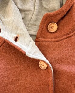 Alternative view of Sofortkauf: Walkjacke mit Holzknöpfen in Rost/Wolljersey Sand Meliert, Gr. 86/92