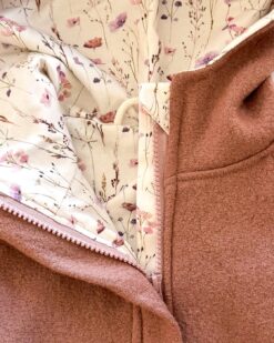 Alternative view of Sofortkauf: Merino-Walkjacke mit Reißverschluss in Altrosa/Norwegian Flowers, Gr. 98/104
