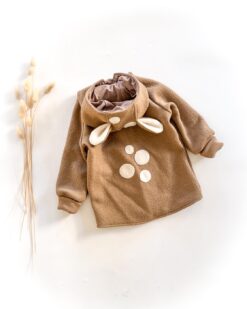 Alternative view of Sofortkauf: Walkjacke mit Reißverschluss mit Taschen und Reh in Camel, Gr. 92/98