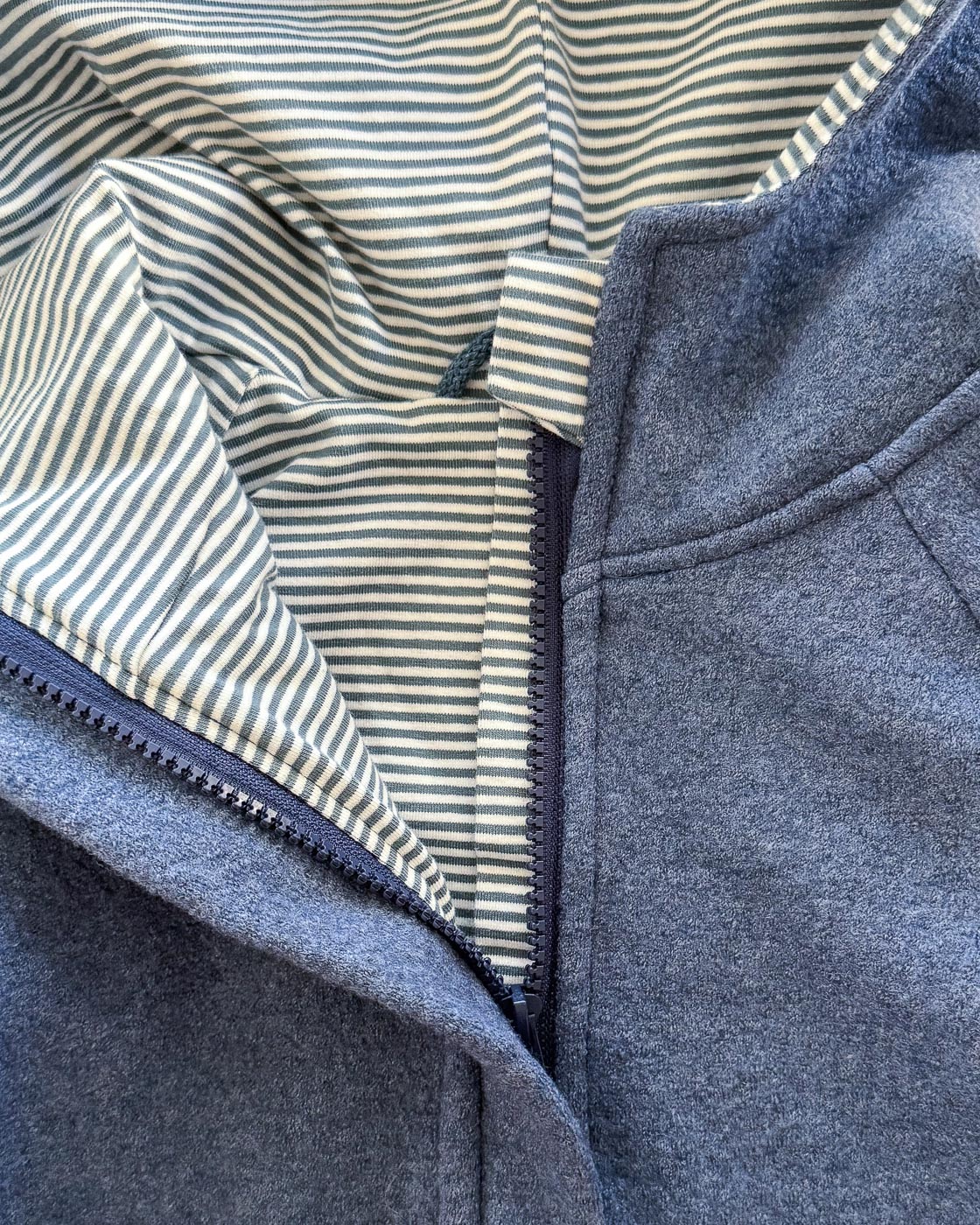 Sofortkauf: Merinowalk Overall in Rauchblau/Streifen Blau, Gr. 110/116 – Bild 2