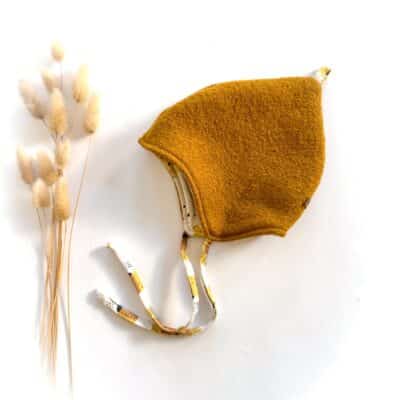 Sofortkauf: Zipfelmütze Merinowalk Senf/Löwenparty, Gr. 44-46