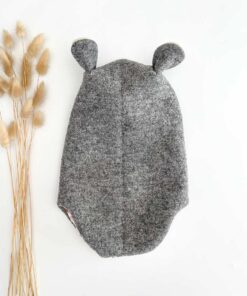 Kinder und Baby Schlupfmütze Balaclava aus Wollwalk mit Bären, Fuchs oder Reh-Ohren